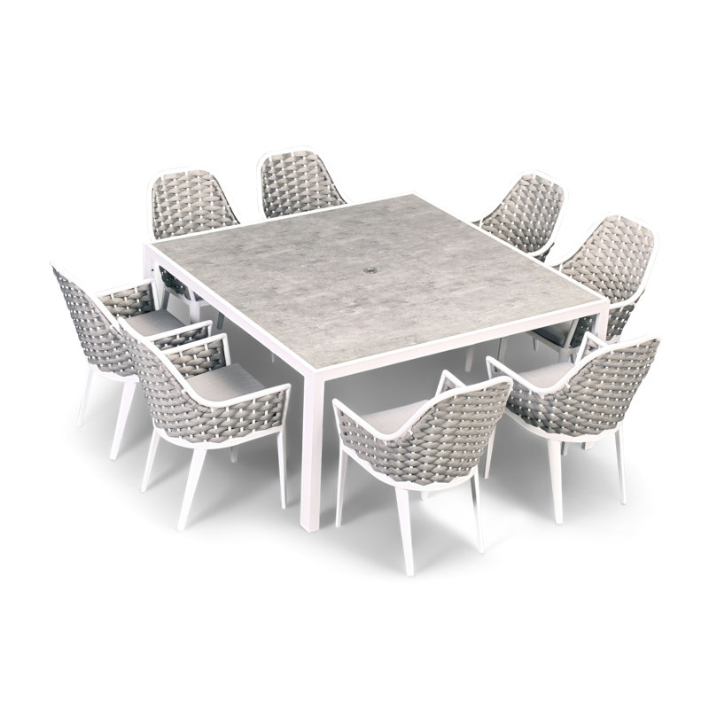 Harmonia Living Abubacar Outdoor 9 Piece Dining Set by Harmonia Living & Reviews Perigold